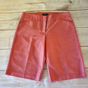 My Michelle Women’s Bermuda Shorts Red and White Stitch Sz 11